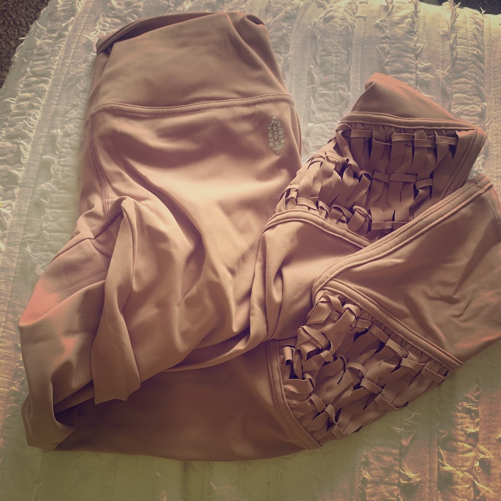 free people blush color leggings